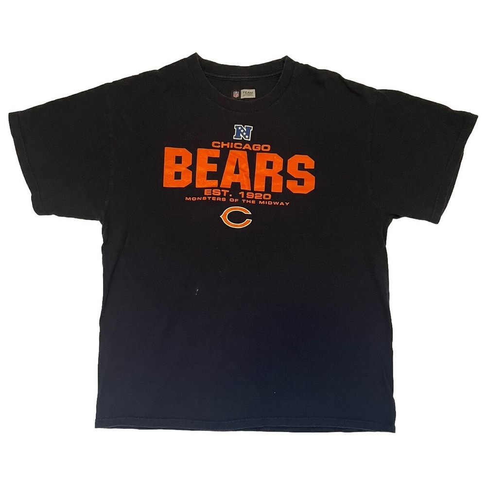Chicago Bears Football Mens NFL Team Apparel Short Sleeve T Shirt Blue Large
